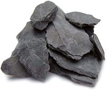 Natural Slate Stone -1 to 3 inch Rocks for Miniature or Fairy Garden, Aquarium, Model Railroad & Wargaming 2lbs