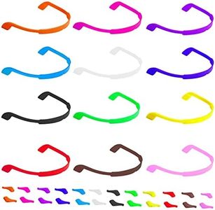 WSYUB 12 Pcs Kids Silicone Glasses Straps, Anti-Slip Kids Sports Eyeglasses Sunglasses Strap, Glasses Band Holder, Soft Elastic Eyewear Retainers, 8.4inch, 24 Pieces