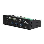 Kingwin KW525-3U3CR Multi-Function Super Speed USB 3.0 Hub w/ Card Reader Includes 1 USB 3.1 Port + 1 ESATA Port Transfer Speed 5 Gbps 5.25” Front