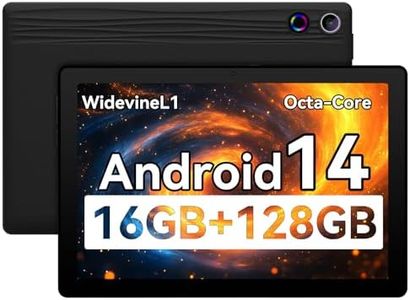 Tablet, Android Tablet, 16GB RAM 128GB ROM 1TB Expansion, 8-Core Processor, Android 14 Tablet 11 inch 1280x800 FHD Touch Screen, Widevine L1, Dynamic Halo, Dual Camera, WiFi6,BT5.3, 6800mAh Battery