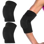 Qianyu Elbow Support for Men Women Arm Brace Pads Breathable Anti-Collision Sponge Protector Compression Sleeve Tennis Elbow Support Band for Golf Fitness Weightlifting Gym Badminton Basketball