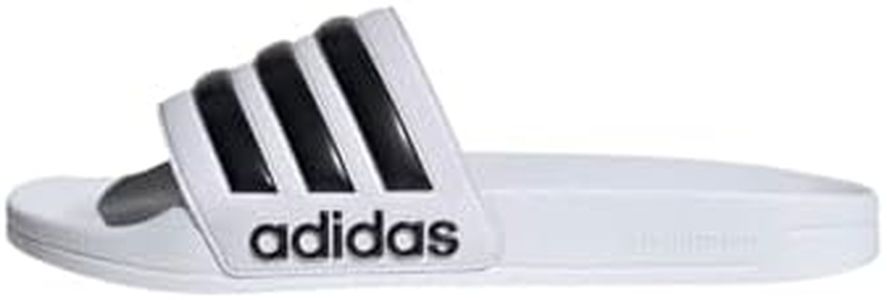 adidas Sportswear Adilette Shower Slides, Cloud White/Core Black/Cloud White, US 10