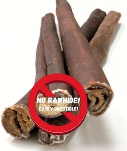 Beef Collagen Sticks for Dogs - Dog Chew Treat - Long Lasting Collagen Chews - 6/12 INCH *(350 Grams) (5-8 Pack 12 INCH)* - NO Odor - Rawhide Free - Bully Stick Alternative Supports Health