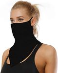 YAYOUREL Solid Black Bandana Neck G