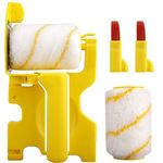 Paint Roller Brush Kit, Clean-Cut Paint Edger Roller Brush Safe Tool, Portable Mini Paint Supplies for House Painting