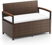 Tangkula 46 Gallon Outdoor Bench wi