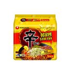 Nongshim Stir Fry With Cheese Shin Ramuyn Instant Noodles, Gourmet Spicy, 23.9oz / 680 g, 5 Pack (Pack of 4)