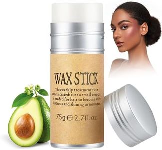 Barra de Cera para el Cabello, Palo de cera para el cabello, de Larga Duración Pomada no grasa, Barra de cera capilar para Flyaways, pelo Frizz, Que el Cabello se Vea Limpio,75g,Marrón