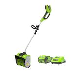 Greenworks 40V 12-Inch Brushless Cordless Snow Shovel, 20ft Throwing Distance, 12" Wide & 6" Deep Clearing, Electric Snow Thrower Blower Removal for Driveway Winter Storm, 4Ah Battery&Charger Included