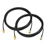 Bingfu SMA Male to SMA Female Bulkhead Mount RG174 Antenna Extension Cable 3m 10 feet (2-Pack) Compatible with 4G LTE Router Gateway Modem Mobile Cell Phone Signal Booster Cellular Amplifier Receiver