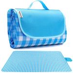 TEASTAR Large Picnic Blankets Waterproof Sandproof Beach Blanket Foldable Sand Free Beach Mat Outdoor Portable Picnic Mat Indoor Oversized Blanket for Travel Camping Hiking Beach Park Grass Home