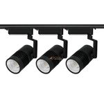 Jackal Led 30 Watts Indoor Ceiling Spot Light/Focus Light/Track Light (Warm White), Flexibly Rotatable Light Head|Perfect For Kitchen, Living Room & Malls Trackway Included (Black), Pack Of 3 - B15D