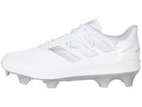 adidas Adizero Afterburner 8 Pro TPU Cleats Men's, Cloud White/Silver Metallic/Team Lig, 15