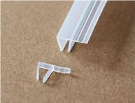 120 Inch 10 Ft ( Feet ) Soft Shower Doors Sweep to Stop Leaks,Glass Door Seal Strip, Shower Silicone Seal Strip (10mm (3/8 inch), F-Type)