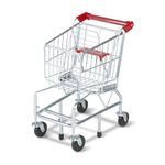 Melissa & Doug Toy Shopping Cart With Sturdy Metal Frame | Toddler Shopping Cart, Pretend Grocery Cart, Supermarket Pretend Play Shopping Cart For Kids Ages 3+