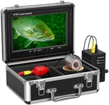 Eyoyo Underwater Fishing Camera Portable Video Fish Finder 9 inch LCD Monitor 1000TVL Waterproof Camera Underwater DVR Video Fish Cam 50m Cable 12pcs IR Infrared Lights for Ice, Lake and Boat Fishing