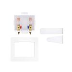 Eastman 60247 Center Drain Washing Machine Outlet Box with Hammer Arrestors, 1/2 inch Crimp PEX, White