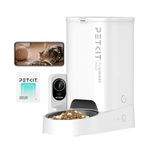 PETKIT Automatic Cat Feeder with Camera, 1080P HD Video with Night Vision, 2-Way Audio, 3L Auto Cat Feeder with Battery-Backup, Low Food & Blockage Sensor, App Control Cat Food Dispenser, 2.4Ghz Wi-Fi