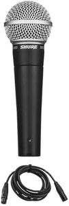 Shure SM58-LC Cardioid Dynamic Vocal Microphone with Pig Hog XLR Mic Cable 10 Ft