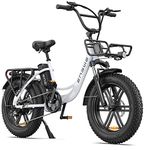 ENGWE Electric Bike for Adults, 20" Fat Tire Step-Through E-Bike for Women - 48V 13A Battery - Shimano 7-Speed - Dual Shock Absorber - Ideal for Commuting & Off-Road Excursions