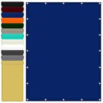 Sun Sail Shade 1.3 x 2.2 m(4.3 x 7.2ft) Waterproof Sunscreen Awnings with Free Rope UV Block Weather-Resistant with Grommets Pes Sunshade for Yard Backyard Lawn Plant, Navy Blue