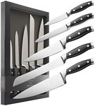 5pc Knife Set - Kitchen Knives Set - 5 x Bread Chef Slicer and Paring Knives - German Stainless Steel - Origin Series