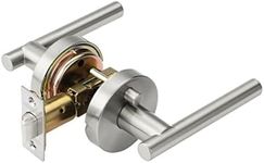 Dynasty Hardware MAN-30-US15, Manhattan Design Privacy Function Door Lever Satin Nickel (Bed / Bath)