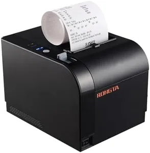 Rongta Thermal Receipt Printer, 80mm Receipt Printers, Thermal Pos Printer with Auto Cutter Support Cash Drawer,USB Serial Ethernet Support ESC/POS, Compatible with Windows/Mac/Linux(RP820 Black)