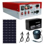 Kamal Agrotech zhatka Machine Solar Fence Protector Kit, 15kV, 50 Acre Coverage, with Solar Panel, Battery & Siren