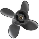 VQPROPs OEM Upgrade 4 Blades 9 1/4x10 Aluminum Boat Propeller fit Honda Engines 8-15 HP 8 Spline Tooth Parts No.58134-ZV4-010AH,RH