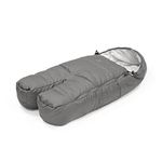 Stokke Xplory X Foot Muff, Modern Grey - Keeps Baby Warm on Cool Weather Strolls - Sonalan Lining & Fleece + Water-Repellent Exterior - Adjustable Front Opening