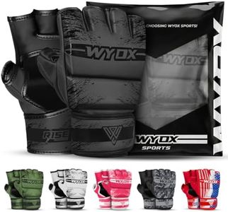 WYOX MMA Gloves for Men & Women – Open Palm Sparring Gloves for Grappling, UFC Training, Kickboxing, Muay Thai & Combat Sports with Wrist Support