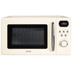 Abode Retro Microwave 20 Litre Cream Digital 700W, Mirror Finish, 8 Auto Cook Settings & Defrost, 5 Power Levels AMD2004C (Cream)