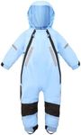 HAPIU Kids Toddler Rain Suit Muddy Buddy Waterproof Coverall,Blue,2T,Upgraded