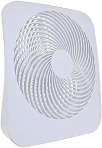 Treva 10-Inch Portable Fan, Powered by Battery and/or AC Adapter - Desk Fan Air Circulating with 2 Cooling Speeds for Personal and Travel Use (White)