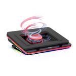 ELELAK F60 RGB Gaming Laptop Cooling pad for 14-17.3 inch Laptop, Powerful Turbo-Fan (5000RPM Speed, 52CFM air Volume) for Rapid Cooling，Air Lock Sponge, dust Filter,Height Adjustment Laptop Cooler