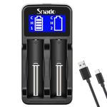 Intelligent Charger, Snado LCD Display Universal Smart Charger for Rechargeable Batteries Li-ion Batteries 18650 18490 18350 17670 17500 16340(RCR123) 14500, Ni-MH/Ni-Cd A AA AAA Batteries