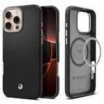 Spigen Enzo Aramid MagFit Case for iPhone 16 Pro, Compatible with MagSafe Accessories - Black Natural