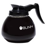 BUNN 12 Cup Commercial Glass Decanter with Black Handle (3 Pack) 12 Tasse Black