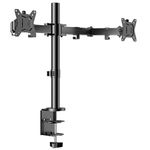 ErGear Dual Monitor Stand for 13 to 32 Inch Screens, Dual Monitor Arm Ergonomic Viewing Angle, Dual Monitor Mount - Adjustable Tilt ±90°/ Swivel 180°/ Rotate 360°/ VESA 75/100mm