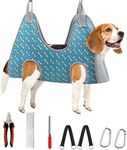 Supet Dog Grooming Hammock Harness for Cats Dogs, Relaxation Pet Grooming Hammock Restraint Dog & Small Animal Leashes Sling for Grooming Dog Grooming Helper for Nail Trimming Clipping Grooming L