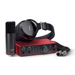 Focusrite Scarlett 2i2 Studio 4th Gen USB Audio Interface Bundle for the Songwriter with Condenser Microphone and Headphones for Recording, Streaming, and Podcasting