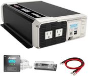 Energizer 1500 Watt 12V Pure Sine Inverter Dual AC Outlets & USB, Installation Kit Included, Automotive Power for Power Tools, Camping & Car Accessories - ETL Approved Under UL STD 458