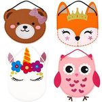 Cymbana Sewing Kit for Kids, Animal Unicorn Sewing Bags, Beginners Learn to Sew Crafts, Party Gifts for Girls Age 6 7 8 9 10