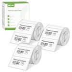Thermal Labels for Nelko PM220 Label Maker, 2'' x 1.18'' (50x30mm) Thermal Sticker Label, Waterproof, Multi-Purpose Label Tape, 3 Roll of 230 Self-Adhesive Thermal Paper (White)