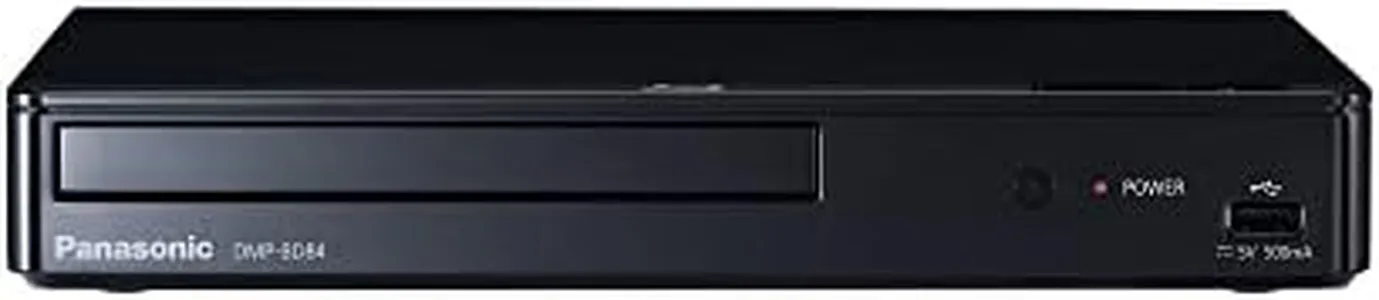 Panasonic Blu Ray DVD Player with Full HD Picture Quality and Hi-Res Dolby Digital Sound, DMP-BD84P-K, Black