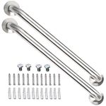 2 Pack 24 Inch Shower Grab Bar, iMomwee Satin Brushed Nickel Stainless Steel Bathroom Grab Bar Handle, Shower Balance Bar,Safety Hand Rail Support,Handicap Elderly Senior Assist Handle(1.5" Diameter)