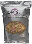 Twist Ingredients - Vermicelli Multicoloured - 800g in a resealable pouch. These multicoloured strands are perfect for topping ice creams, cakes and bakes. (Multicoloured)