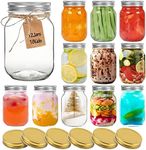 MOTYYA Mason Jars 16 oz 12Pack with