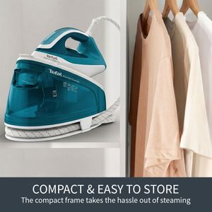 Tefal Express Essential Steam Generator Iron – 120g/min, Xpress Glide, White/Blue